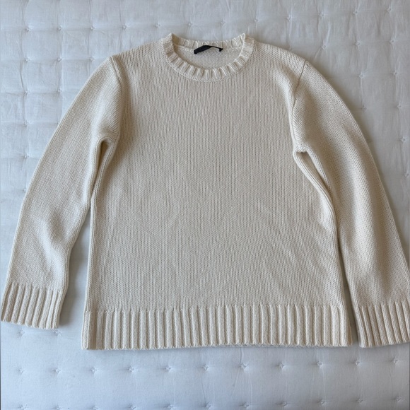 Jenni Kayne Amelia Crewneck Sweater Cashmere Ivory - Picture 9 of 11